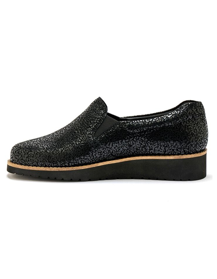 Sans-gêne élastiqués Grande largeur en cuir fantaisie (noir) Sans-gêne élastiqués Grande largeur en cuir fantaisie (noir)