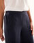 Pantalon large taille élastiquée, crêpe (marine)