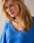 Pull col V volume loose (bleu dur)