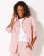 Chemisier lin-coton, manches retroussables (rose grisé)