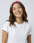 T-shirt bo&icirc;te manches coudes (blanc)