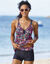 Haut de tankini minimiseur imprimé Kalibo (noir / rose)