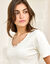 T-shirt chaleur manches courtes col en dentelle - lot de 2 (ivoire)