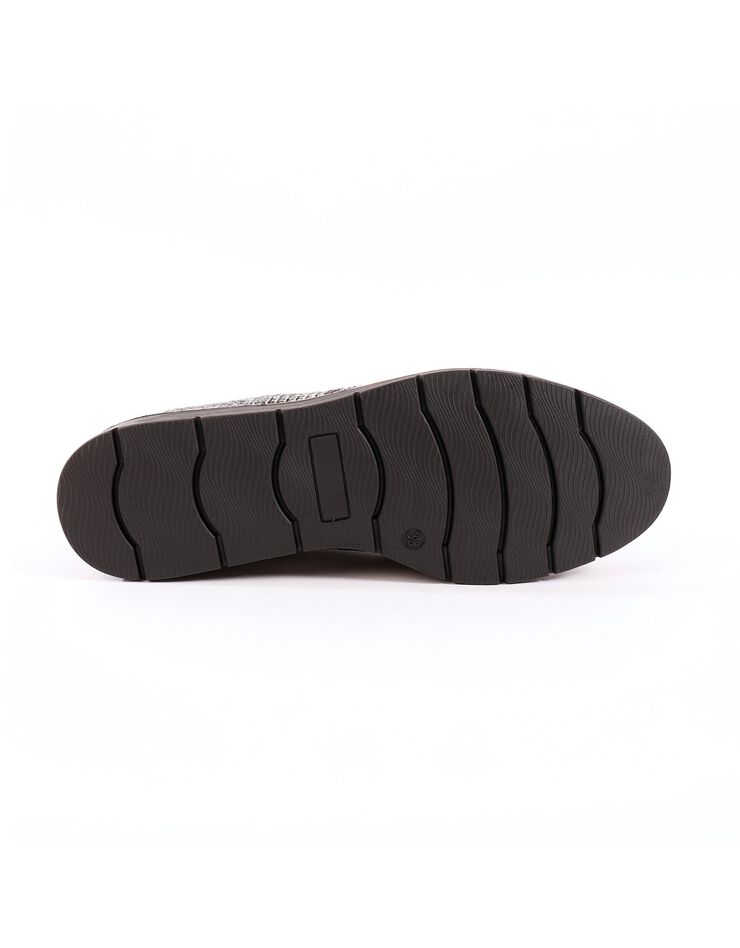 Slippers compensées à franges et pompons - carreaux/gris (noir / gris) Slippers compensées à franges et pompons - carreaux/gris (noir / gris)