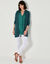 Gilet porter ouvert, manches longues (vert foncé)