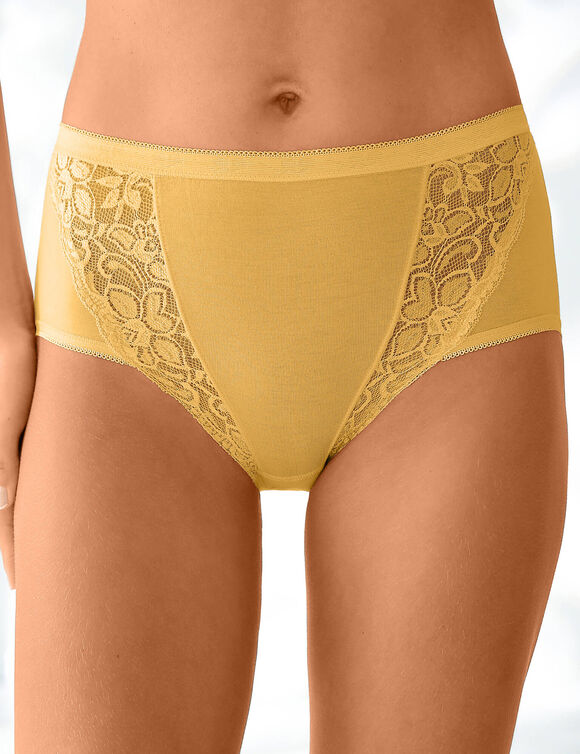 Culotte maxi dentelle - lot de 3 (marine + terracotta + jaune)