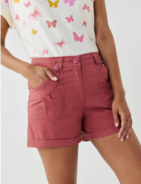 Short &agrave; revers, stretch (terracotta)