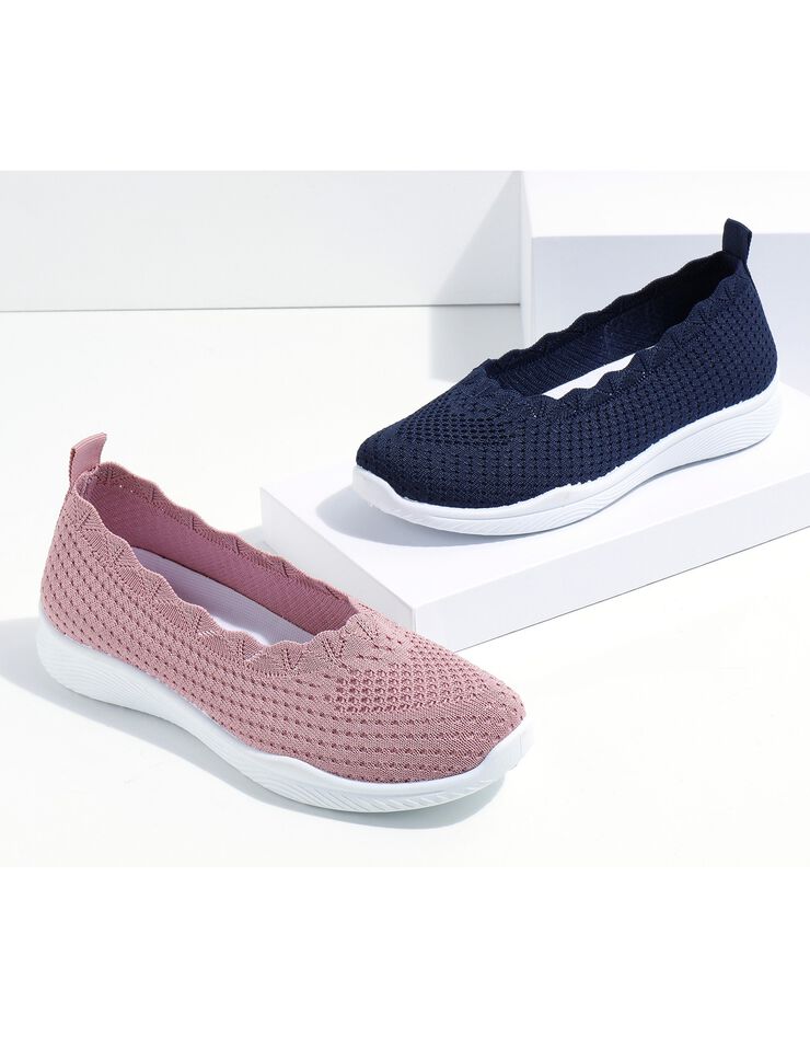 Ballerines mesh respirant semelle blanche (marine) Ballerines mesh respirant semelle blanche (marine)