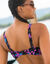 Haut de maillot de bain forme minimiseur imprim&eacute; Lokia - avec armatures flexibles (noir / fuchsia)