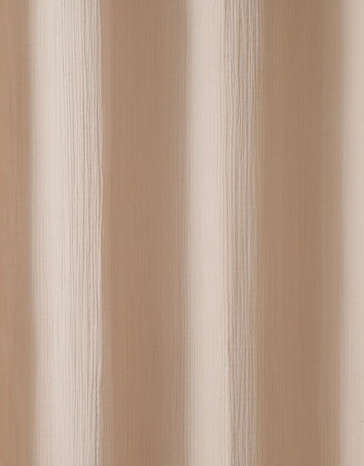 Rideau double gaze de coton (sable)