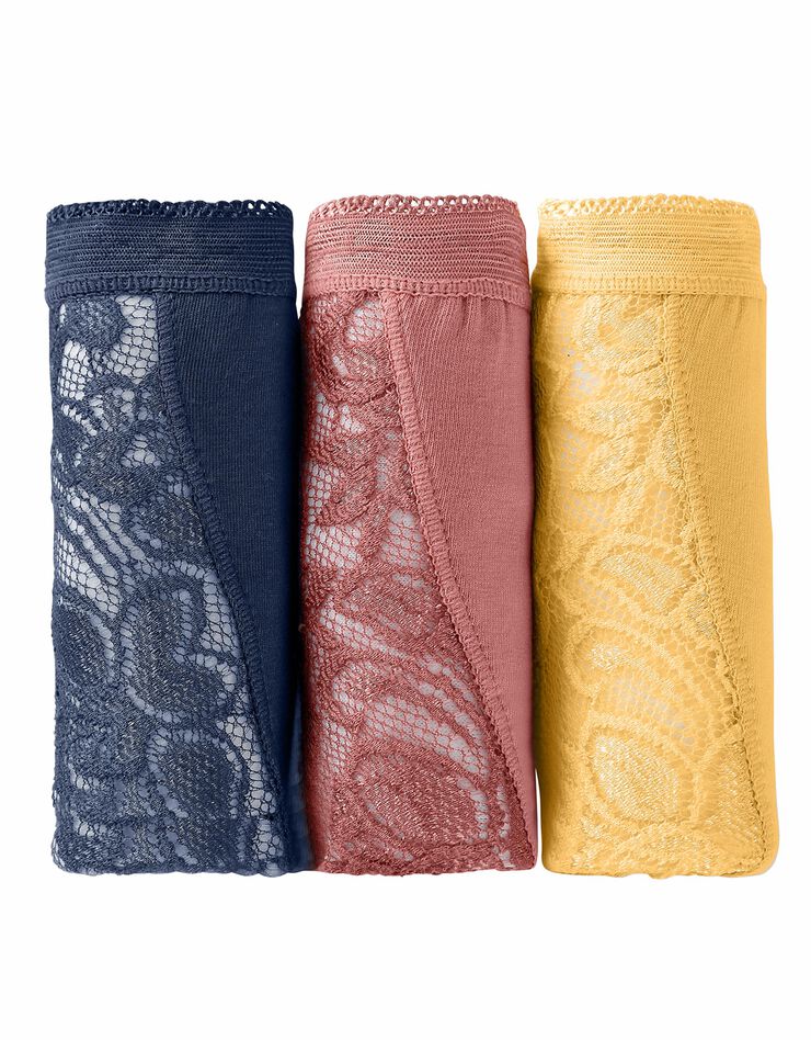 Culotte super maxi basique - lot de 3 (marine + terracotta + jaune) Culotte super maxi basique - lot de 3 (marine + terracotta + jaune)