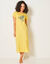 Chemise de nuit longue imprimée fleurs (jaune)