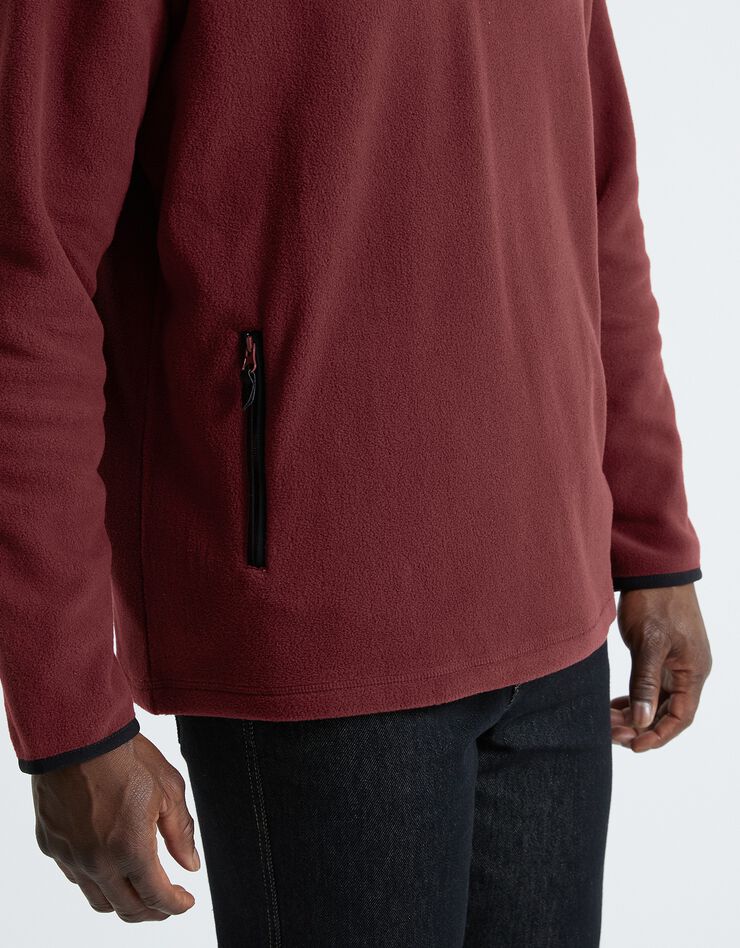Sweat col camionneur maille micropolaire (brique) Sweat col camionneur maille micropolaire (brique)