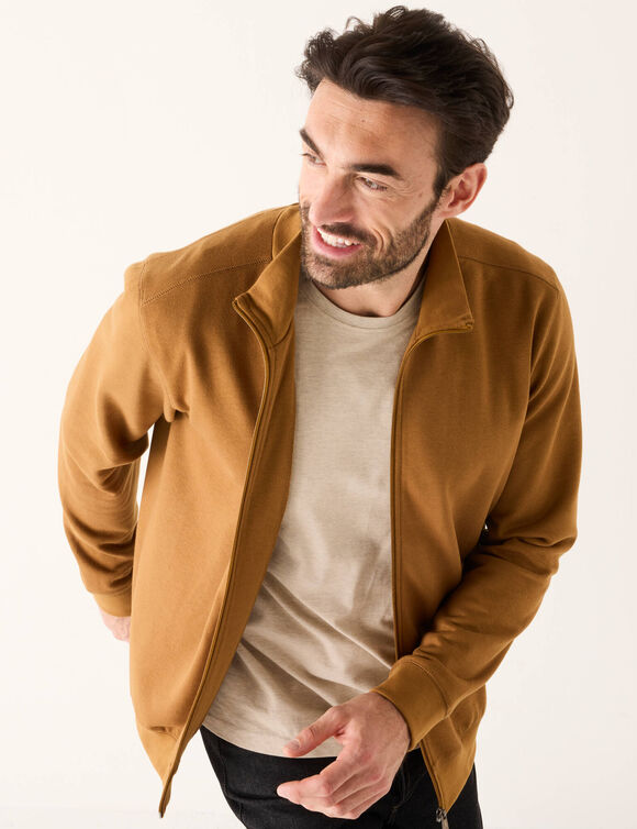 Sweat enti&egrave;rement zipp&eacute; uni (cuivre)