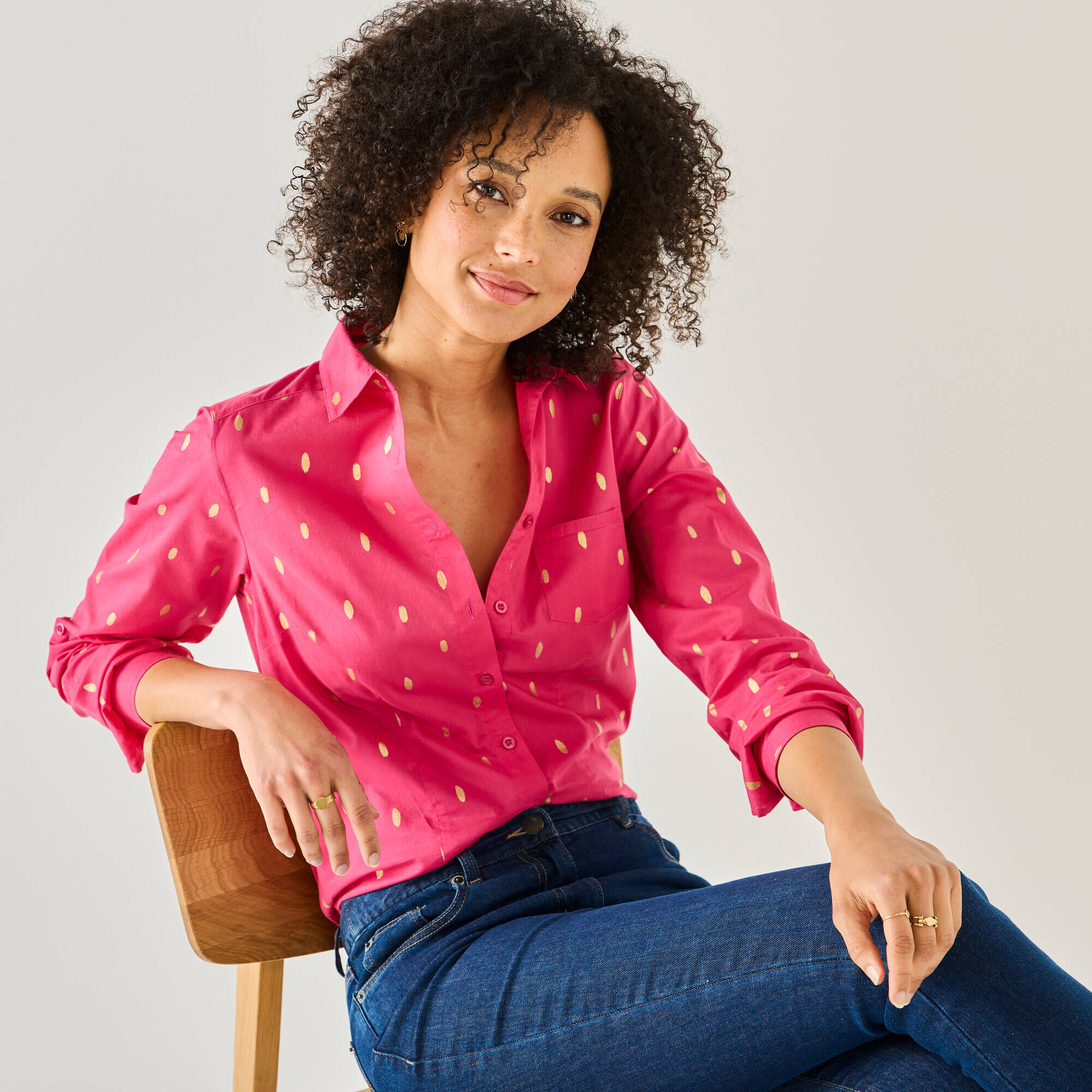 Tunicé Femme Imprimé Floral – Manches 3/4 Col V – Grande Taille Lâche Respirant été 2025