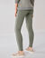Legging uni bande côté brillante, maille (kaki)
