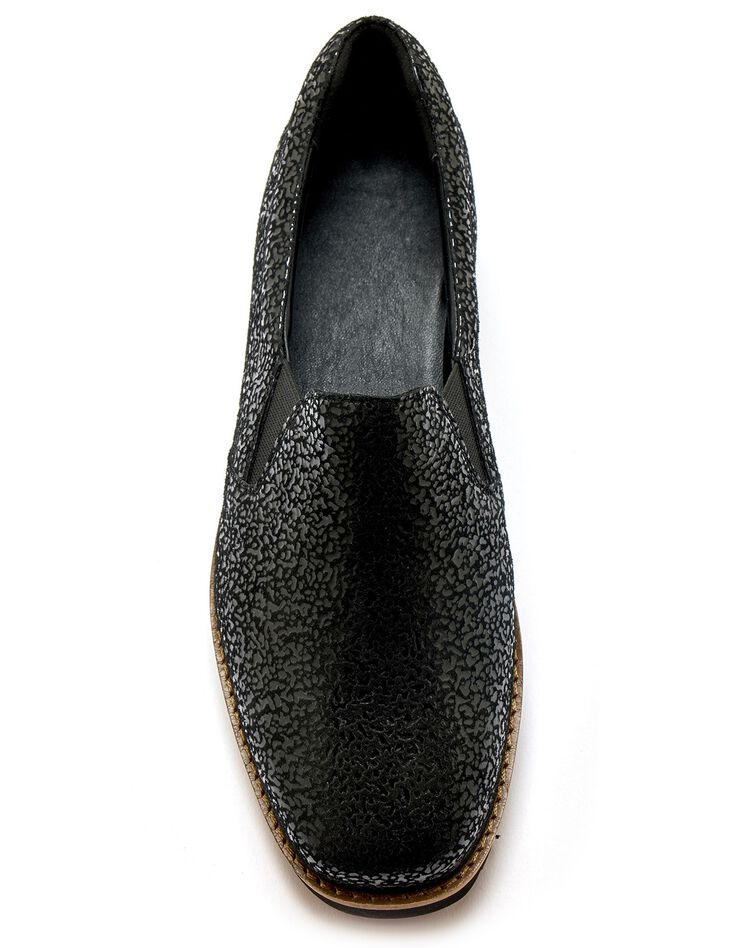Sans-gêne élastiqués Grande largeur en cuir fantaisie (noir)