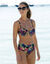 Culotte de bain maxi imprimé Pylea (marine / rose)