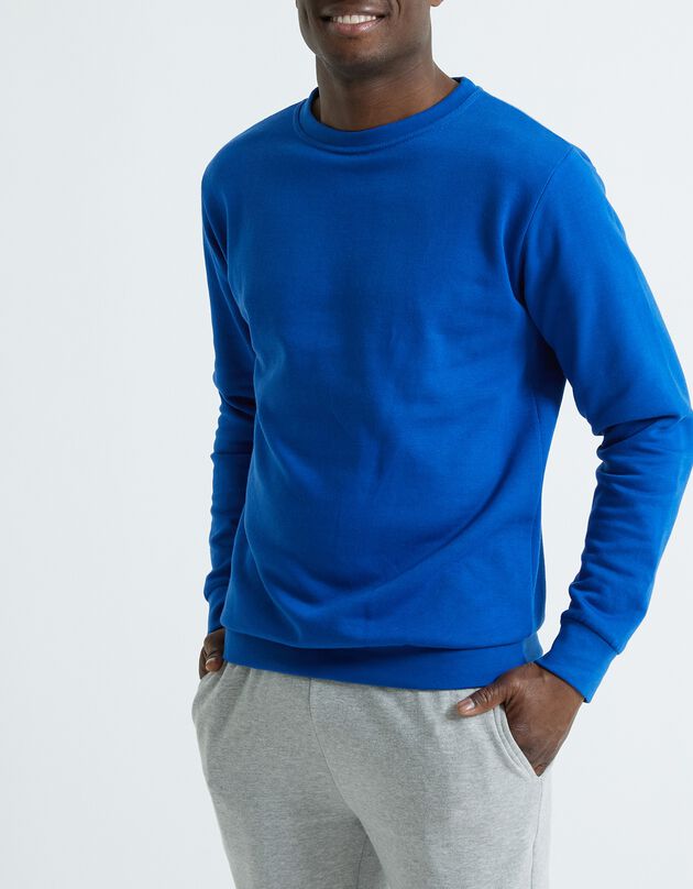 Sweat molleton col rond (bleu roy)