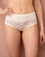 Culotte taille  haute microfibre et dentelle grand confort invisible - Lot de 2 (ivoire)