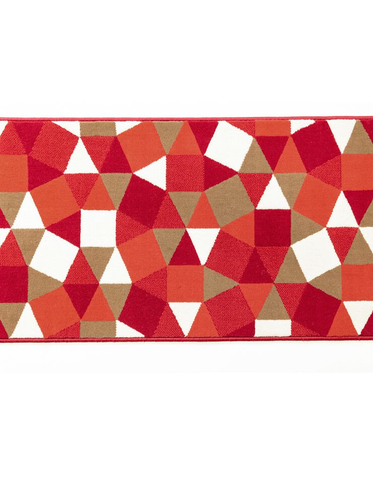 Tapis motif damiers (rouge)