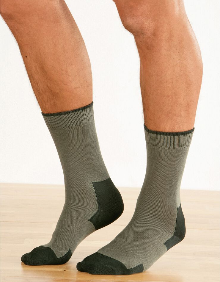 Mi-chaussettes de sécurité - lot de 2 paires (kaki / gris clair) Mi-chaussettes de sécurité - lot de 2 paires (kaki / gris clair)