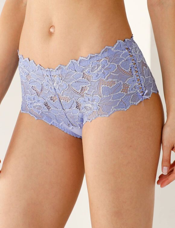 Culotte haute dentelle unie Arum (violet)