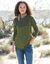 T-shirt molleton anti-froid col rond (vert olive)