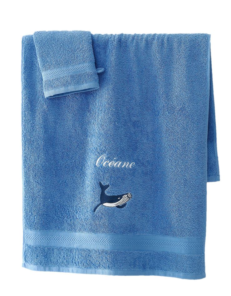 Éponge brodée baleine personnalisé - 420 g/m² (bleu dur)