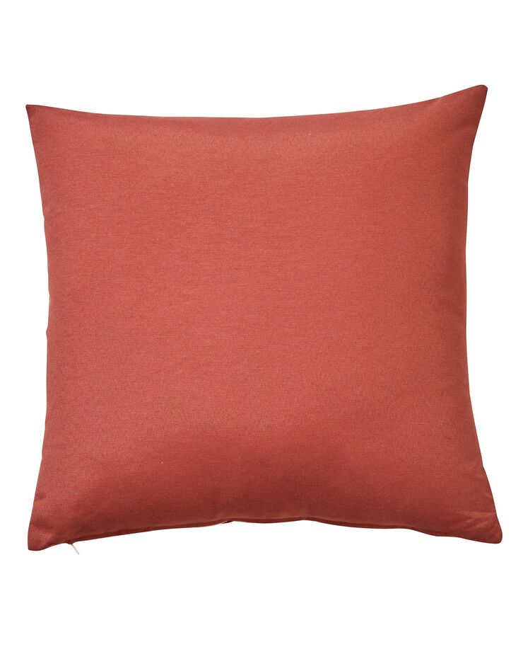 Housse de coussin carrée imprimé feuillage - lot de 2 (terracotta) Housse de coussin carrée imprimé feuillage - lot de 2 (terracotta)