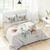 Linge de lit Eve en coton imprimé fleuri (blanc)