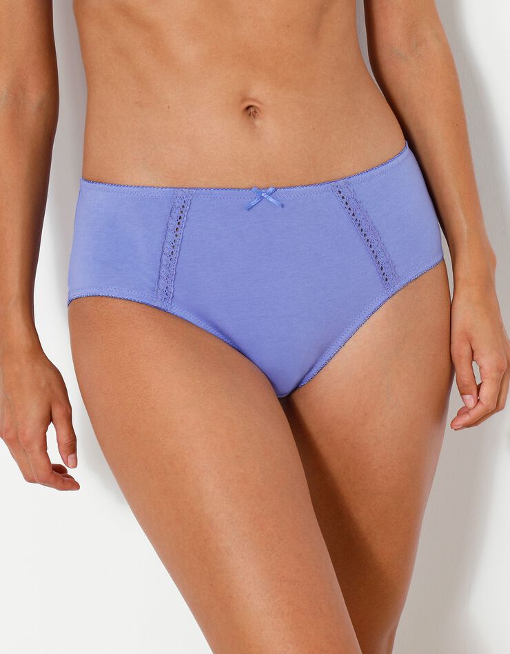 Culotte maxi en coton ajouré - Lot de 2 (bleu + lavande)