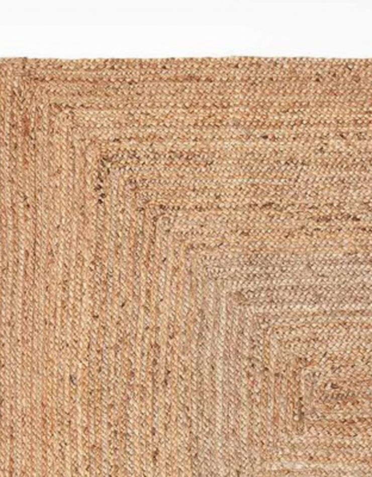 Tapis rectangulaire uni en jute (beige) Tapis rectangulaire uni en jute (beige)