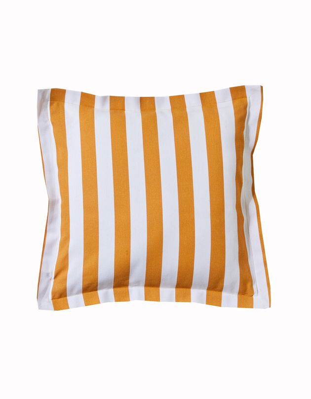 Housse de coussin rayée, collection Ninole - lot de 2 (jaune / blanc)