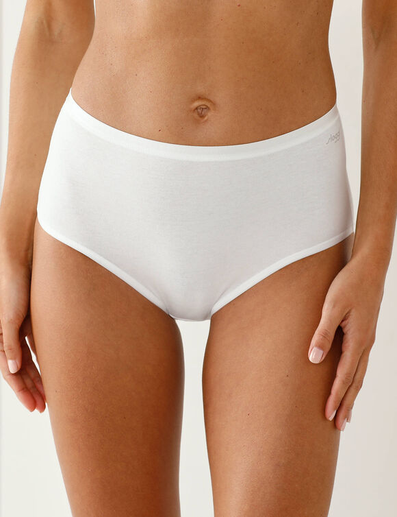 Culotte maxi « Go Daily Cotton» coton stretch - 2+1 (blanc cassé)