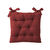 Galette de chaise carr&eacute;e unie coton bachette - lot de 2 (bordeaux)