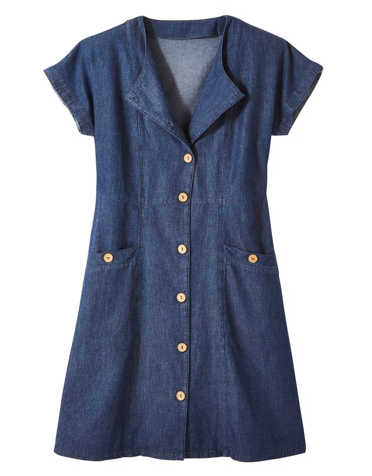Robe saharienne denim boutonnée (stone) Robe saharienne denim boutonnée (stone)