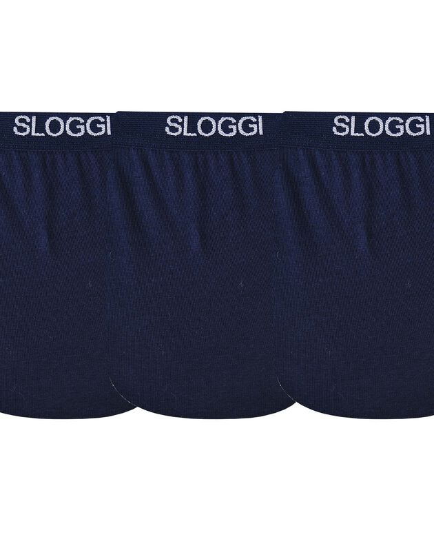 Slip fermé forme midi  - lot de 3 (marine)
