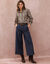 Jean effet jupe culotte (brut)