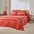 Plaid jet&eacute; multicolore coton tissage artisanal (terracotta)