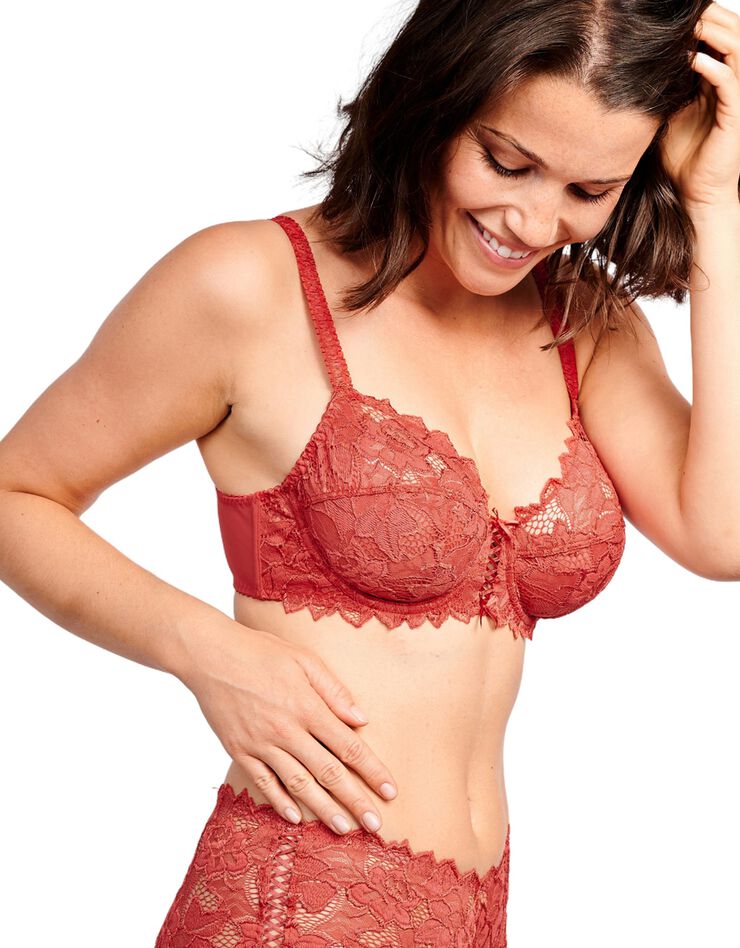 Soutien-gorge uni Arum - avec armatures (rouge) Soutien-gorge uni Arum - avec armatures (rouge)