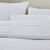 Linge de lit uni biface lin lavé / coton lavé  (blanc)