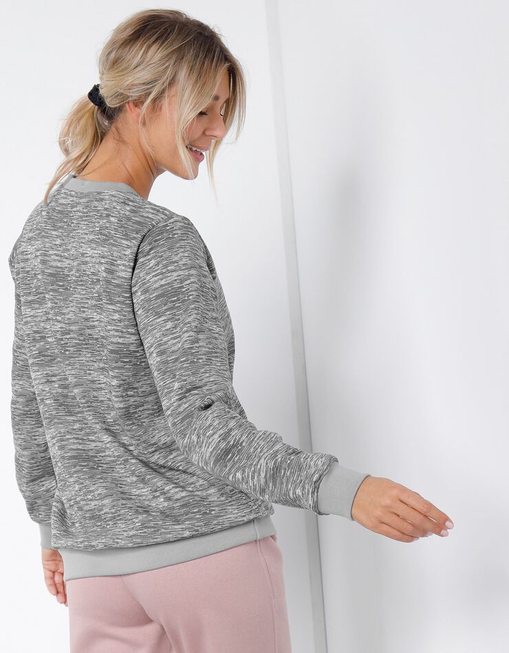 Sweat molleton imprimé, effet chiné (gris chiné) Sweat molleton imprimé, effet chiné (gris chiné)
