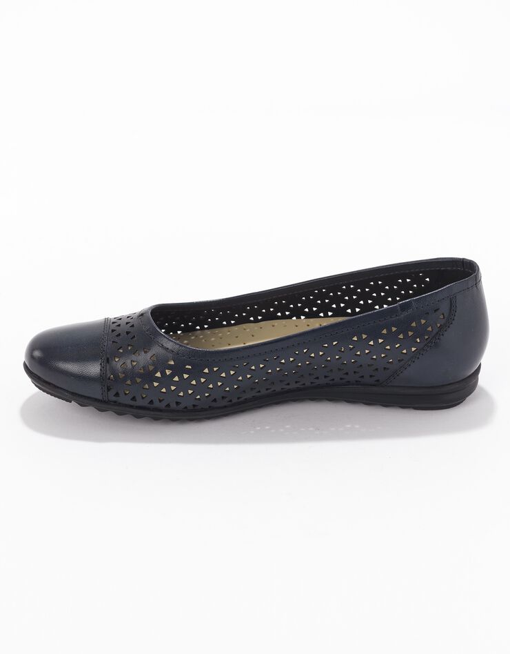 Ballerine cuir ajouré (marine) Ballerine cuir ajouré (marine)
