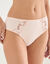 Culotte brod&eacute;e forme midi coton uni Olbia - lot de 2 (poudre)