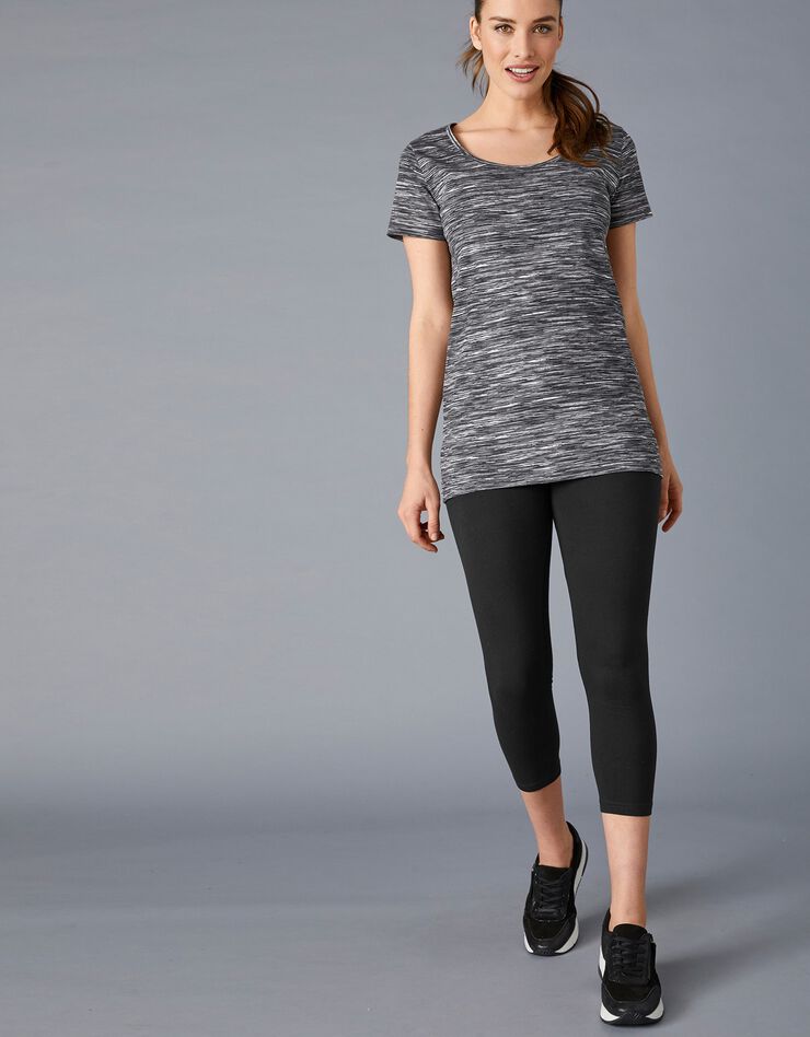 Legging 3/4 en coton bio(1), éco-responsable (noir) Legging 3/4 en coton bio(1), éco-responsable (noir)