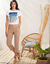 Pantacourt droit stretch (noisette)