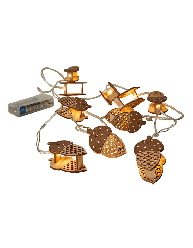 Guirlande lumineuse glands à leds (bois) Guirlande lumineuse glands à leds (bois)