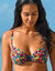 Soutien-gorge de bain drapé imprimé Toboki, avec armatures (multicolore)