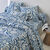 Linge de lit Montego en coton imprimé (bleu)